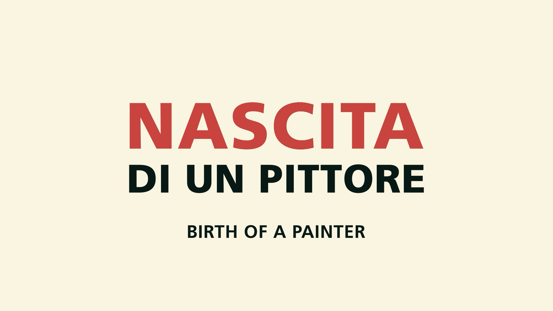 Nascita di un Pittore title sequence preview